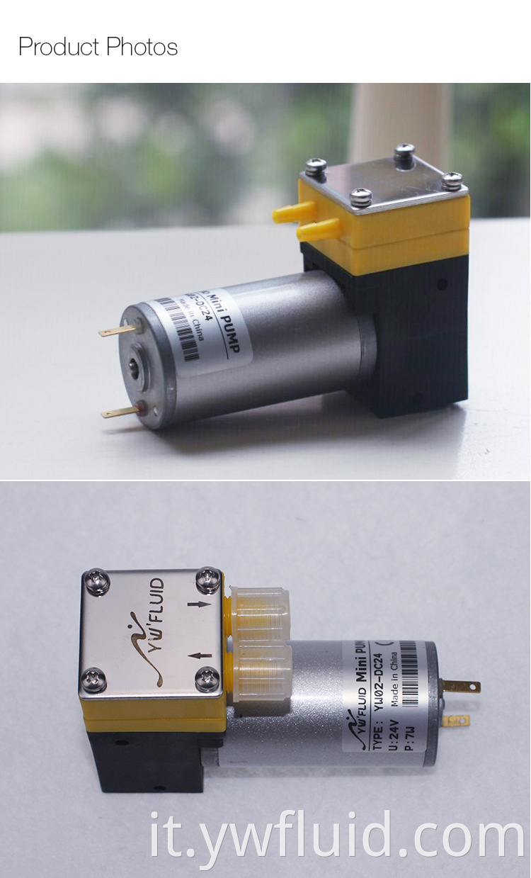 YW02-A Liquido di scarto 24 V Pompa per diaframma per auto-primezione del vuoto piccolo